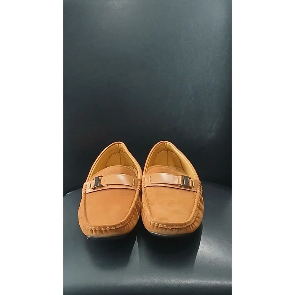 Roma Rio Brown Square Toe Loafers Oxfords Slip-On Shoes. Men Size 12